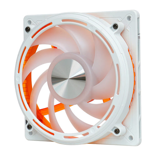 darkFlash - Ventilateur PC DE8 ARGB 120 mm blanc (effet vortex, contrôleur) (vue 2)