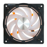 darkFlash - Ventilateur PC DE8 ARGB 120 mm (effet vortex, contrôleur inclus) : noir vortex