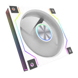 darkFlash - Ventilateur PC DM20 LINE ARGB 120 mm (miroir infini, blanc) (vue 3)
