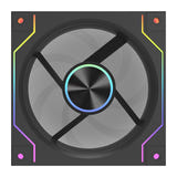 darkFlash - Ventilateur PC DM20 LINE ARGB 120 mm (miroir infini, noir) : vue ensemble