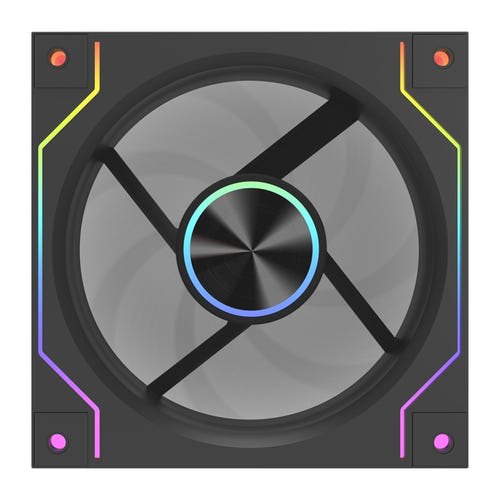 darkFlash - Ventilateur PC DM20 LINE ARGB 120 mm (miroir infini, noir) : vue ensemble