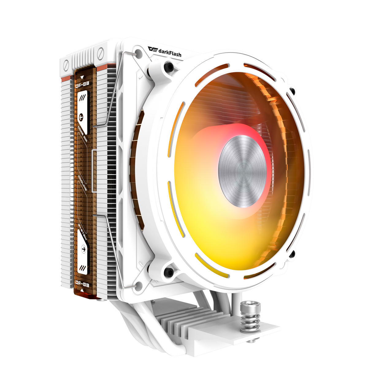 darkFlash - Ventirad E400 avec écran de température (120 mm ARGB, 230 W, blanc) - visuel 1