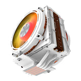 darkFlash - Ventirad E400 PLUS double flux avec écran (2 × 120 mm, 235 W, blanc) : profil