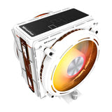 darkFlash - Ventirad E400 PLUS double flux avec écran (2 × 120 mm, 235 W, blanc) : ventilateurs
