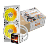 darkFlash - Watercooling DE240 écran IPS amovible 2,88 pouces (TDP 315 W, blanc) : détail