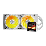 darkFlash - Watercooling DE240 écran IPS amovible 2,88 pouces (TDP 315 W, blanc)