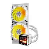 darkFlash - Watercooling DE240 écran IPS amovible 2,88 pouces (TDP 315 W, blanc) : ventilateurs