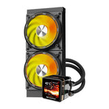 darkFlash - Watercooling DE240 écran IPS amovible 2,88 pouces (TDP 315 W) : ventilateurs