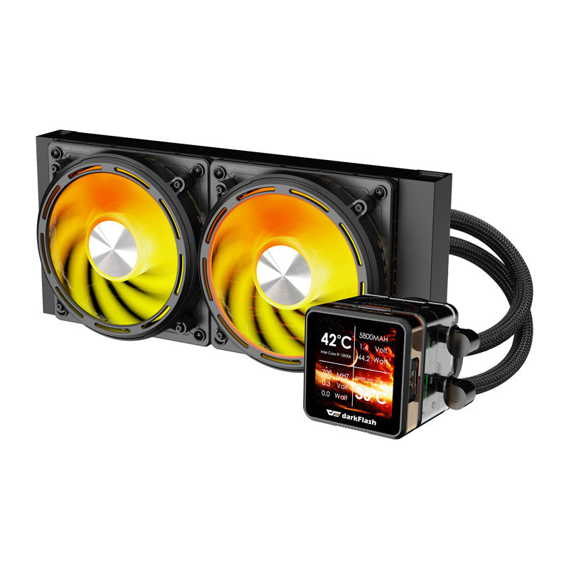 darkFlash - Watercooling DE240 écran IPS amovible 2,88 pouces (TDP 315 W) - visuel 1