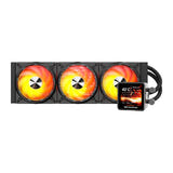 darkFlash - Watercooling DE360 écran IPS amovible 2,88 pouces (360 mm, noir) : ventilateurs