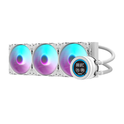 darkFlash - Watercooling DN-D360 écran LCD 2,1 pouces (360 mm ARGB, blanc) : vue ensemble