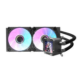 darkFlash - Watercooling DV240S écran IPS carré (240 mm, 70 CFM, noir) : vue ensemble