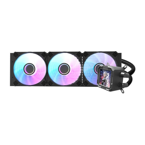 darkFlash - Watercooling DV360S écran IPS 3,2 pouces rotatif (360 mm, noir) : vue ensemble