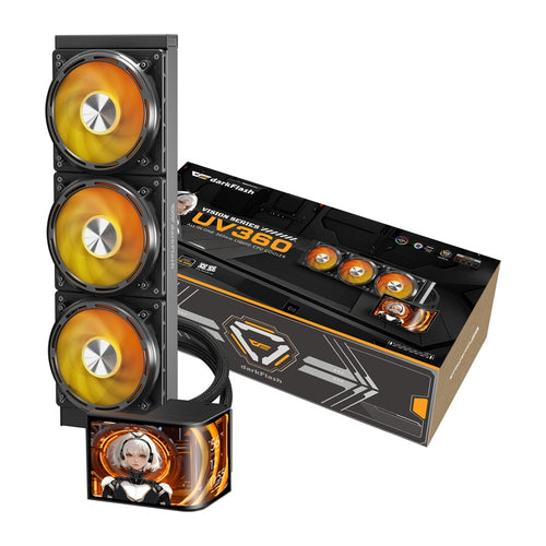 darkFlash - Watercooling UV360 écran OLED incurvé 6,67 pouces (360 mm, TDP 320 W) : vue ensemble