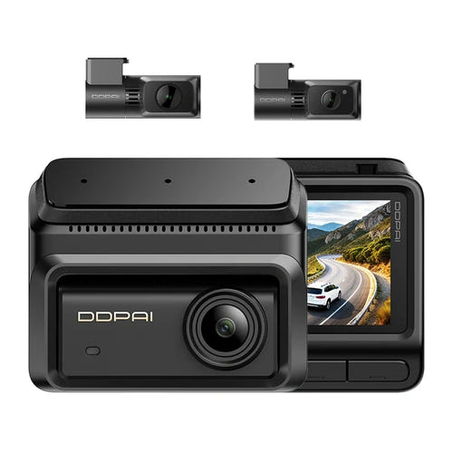 DDPAI Z90T 4G - dashcam 3 caméras avant, arrière et habitacle, 4K, connectée 4G : écran et caméras arrière habitacle