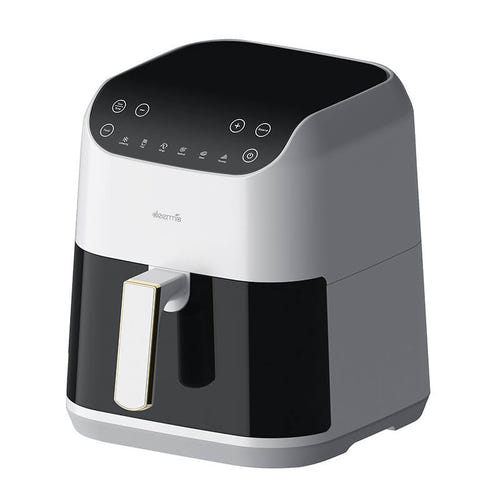 DEERMA KZ130W - Friteuse à air sans huile 5,5 L, 6 programmes : panier