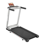 DeerRun A1 Pro - Tapis de course pliable 16 km/h, charge 158 kg, argent : vue de côté
