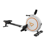DeerRun RW600 - Rameur à résistance magnétique 32 niveaux, blanc : rail de glisse et siège