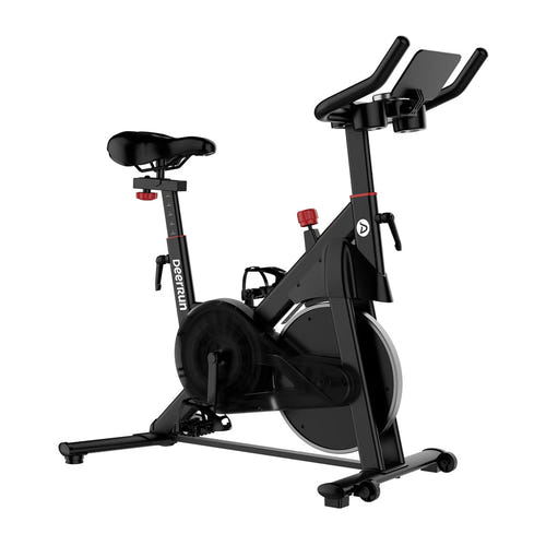 DeerRun S500 Pro - Vélo d'appartement magnétique 32 niveaux, noir : selle et guidon réglés
