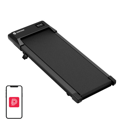 DeerRun Q2 Urban - tapis de marche électrique compact, pente de 7 %, noir