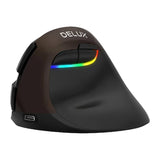 Delux M618 Mini - Souris gaming verticale ergonomique sans fil : profil USB-C