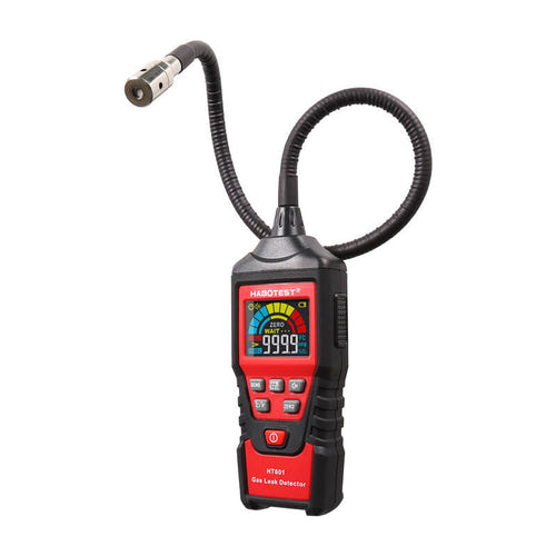 Habotest HT601B - détecteur de fuite de gaz avec alarme et sonde flexible : écran couleur