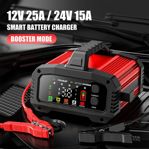 EAFC 12V/24V 20A/10A - Chargeur de batterie intelligent avec mode booster : modes de charge