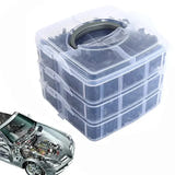 EAFC Assortiment de 620 clips de fixation auto - 16 références, pare-chocs, portes et caches moteur : ailes