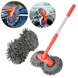 EAFC - balai de lavage auto télescopique à double tête chenille : mousse chenille