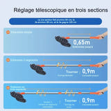 EAFC - balai de lavage auto télescopique à double tête chenille : pivotante
