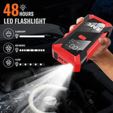 EAFC - booster de démarrage 12 V avec chargeur sans fil et lampe LED : 12 V eafc affichage numérique