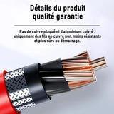 EAFC - Booster de démarrage 12 V, batterie de secours et lampe LED : protection court circuit