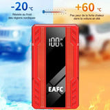 EAFC - booster de démarrage 12 V essence jusqu'à 3,0 L avec lampe LED et USB : afficheur numérique