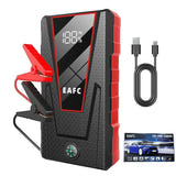 EAFC Booster de démarrage 1200 A - batterie externe USB, 8 protections et lampe LED : 1 200 A eafc noir