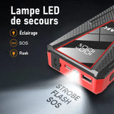 EAFC Booster de démarrage 1200 A - batterie externe USB, 8 protections et lampe LED : 1 200 A protections