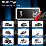 EAFC - Booster de démarrage 2000 A avec écran numérique et pinces intelligentes : 2 000 A écran numérique sortie USB