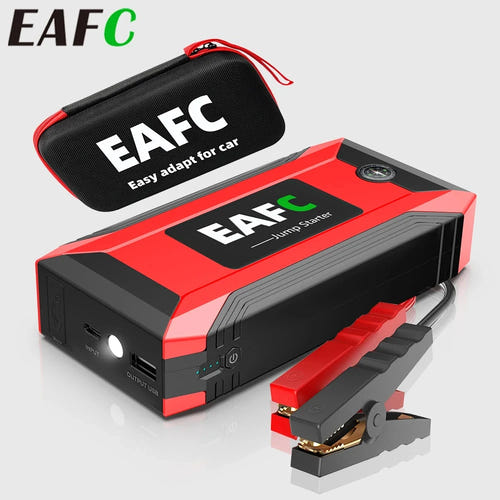 EAFC - booster de démarrage portable 8 000 mAh, essence 4,0 L et diesel 2,0 L, rouge : 8 000 mAh sortie USB