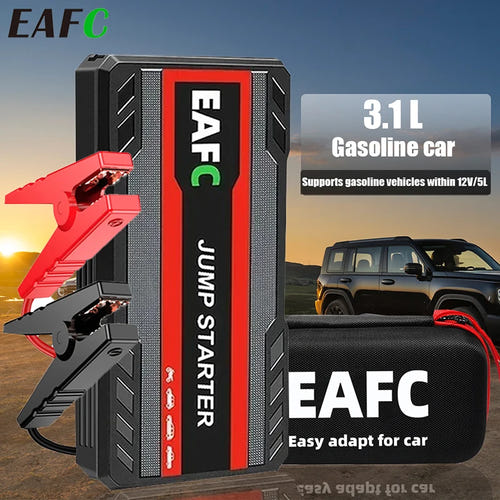 EAFC Booster de démarrage voiture - batterie USB et lampe SOS : vue face