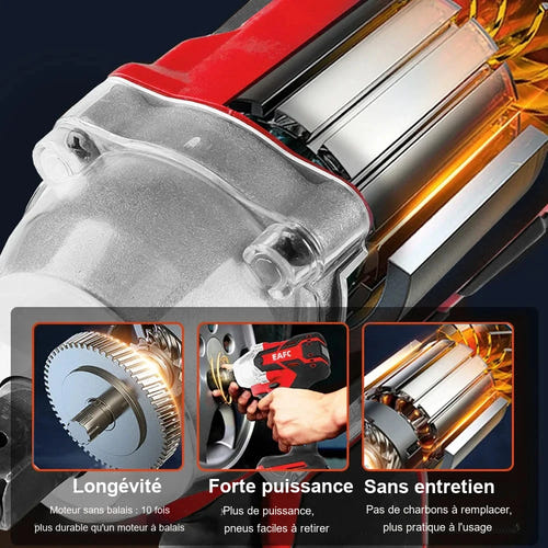 EAFC - clé à chocs électrique sans fil brushless, 350 N.m : lampe LED