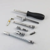 EAFC Coffret d'outillage auto 46 pièces - cliquet et douilles 1/4 pouce : embouts douilles