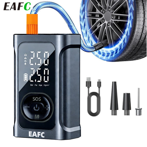 EAFC Compresseur portable rechargeable - 260 L/min, écran numérique, arrêt automatique - visuel 2