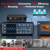 EAFC Convertisseur 12 V vers 220 V onde sinusoïdale pure 3000 W - prise européenne, écran LCD : camping car