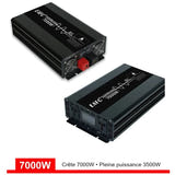 EAFC Convertisseur pur sinus 12 V vers 220 V - écran LCD et protections : vue face