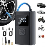 EAFC Gonfleur de pneus à double alimentation - compresseur portable, arrêt automatique et 6 modes : style 1