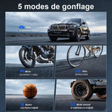EAFC Gonfleur de pneus à double alimentation - compresseur portable, arrêt automatique et 6 modes : refroidissement air