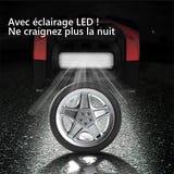 EAFC - Gonfleur de pneus numérique 150 PSI, double alimentation 220 V et 12 V, lampe LED : 220 V 12 V embouts