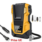 EAFC - Gonfleur de pneus numérique 150 PSI, double alimentation 220 V et 12 V, lampe LED : 220 V 12 V vue ensemble