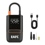 EAFC Gonfleur portable 4000 mAh - écran LCD, 5 modes, arrêt automatique et lampe SOS : vue D ensemble