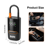 EAFC Gonfleur portable 4000 mAh - écran LCD, 5 modes, arrêt automatique et lampe SOS : présentation