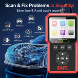 EAFC Lecteur de codes OBD2 - outil de diagnostic USB à écran couleur : données en direct